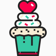 情人节图标蛋糕
