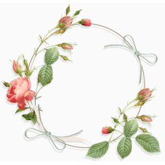 手绘花卉装饰边框