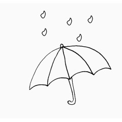 线绘雨伞