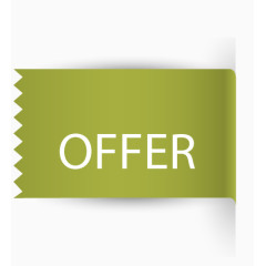 黄绿色促销标签