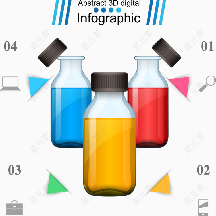 矢量医药瓶图表