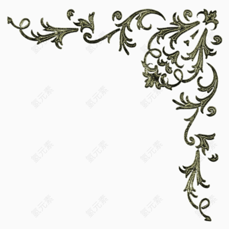 复古花纹边框装饰