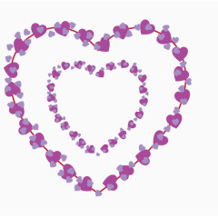 紫色双层爱心