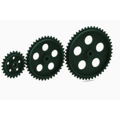 有质感的绿色齿轮