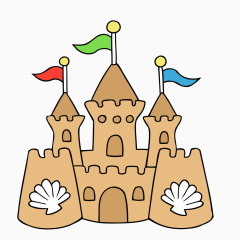 沙子堆起来的城堡