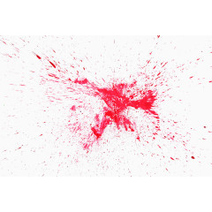 喷溅的红色粉末