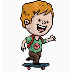 滑板男孩