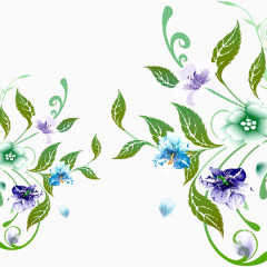 手绘素描小花元素