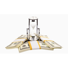 纸币与计时器高清图片 