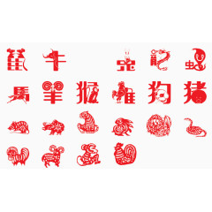 十二生肖元素组合