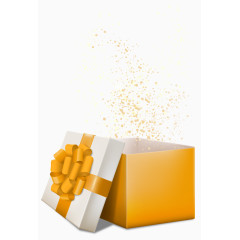 手绘打开的礼盒