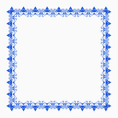 蓝色圣诞树框边