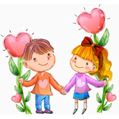 卡通爱情小孩