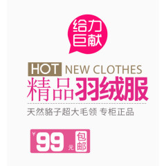 精品羽绒服艺术字