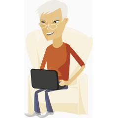 国外卡通扁平化老人