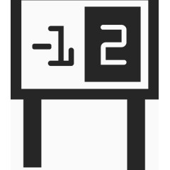 分数黑板上Sport-icons