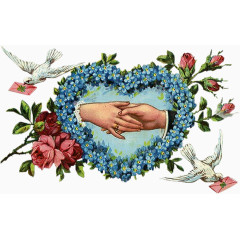 卡通花图标手绘花饰素材