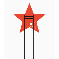 中国元素五角星