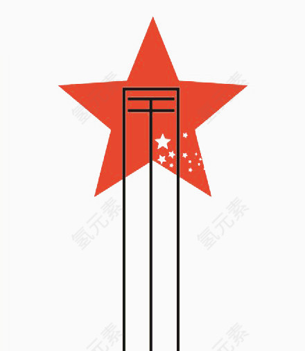 中国元素五角星
