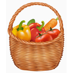 水果篮子蔬菜篮子免抠水果盘