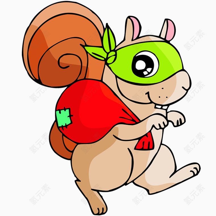 背着行李的小松鼠