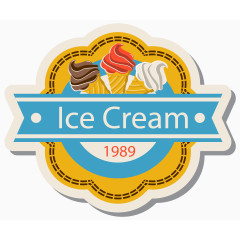 几何形状彩色冷饮标签