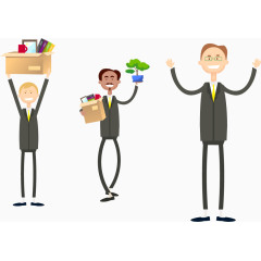 欢呼的职场男人合集