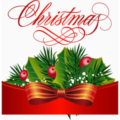 条纹蝴蝶结圣诞卡