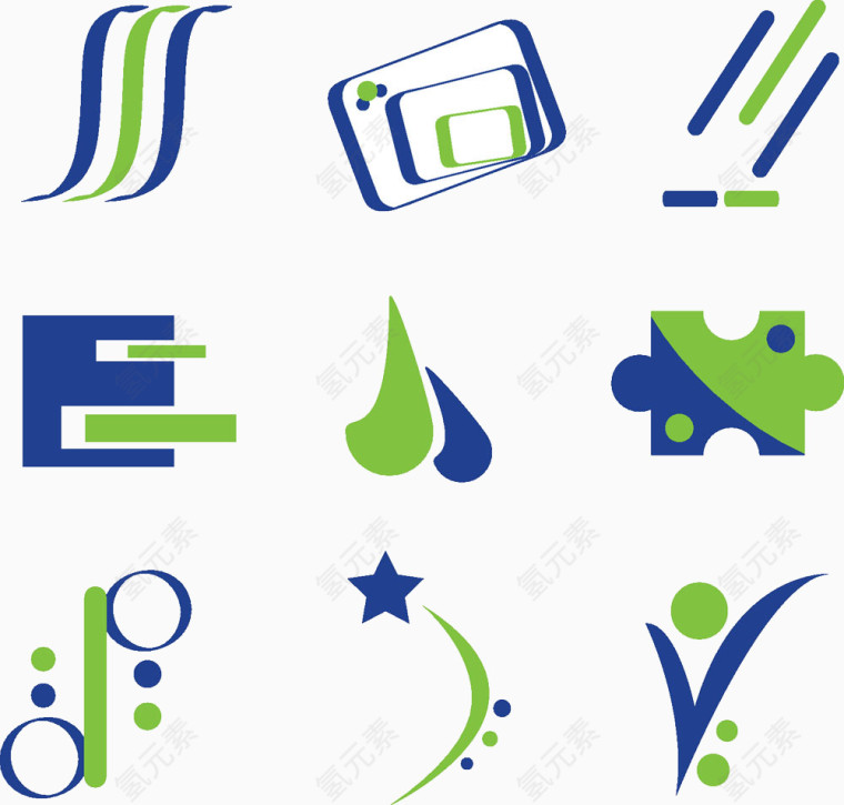 扁平化标志设计素材