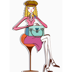 卡通清新时尚少女