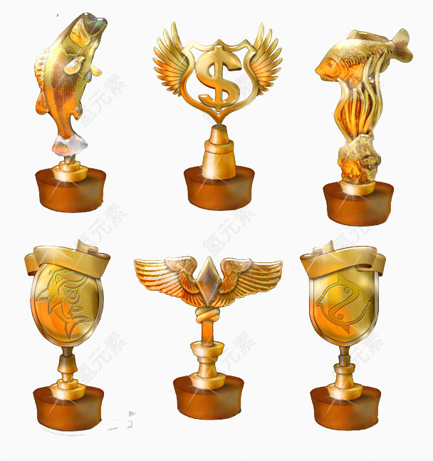 金色奖杯图案
