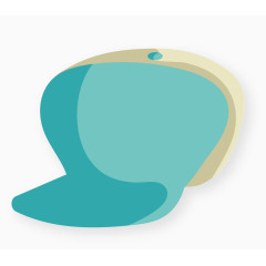 矢量装饰蓝色帽子