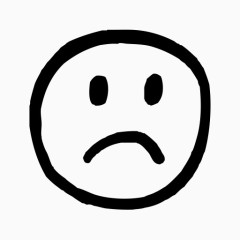 手绘悲伤笑脸快乐的图标1部分：社交媒体和通信