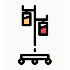 卡通输液杆医疗用品图标 
