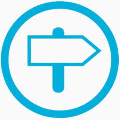 路径地铁车站的蓝色图标