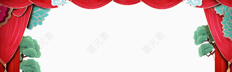 手绘风格背景元素