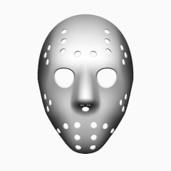 白色曲棍球面具