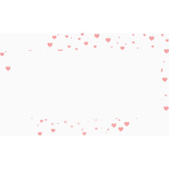  粉色小爱心漂浮边框 