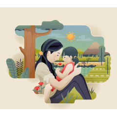 母女的温馨时刻