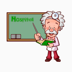 卡通手绘教授讲课