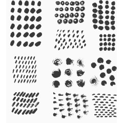 黑色铅笔笔触画黑点