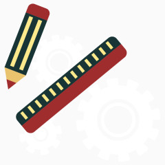 卡通标尺齿轮学习