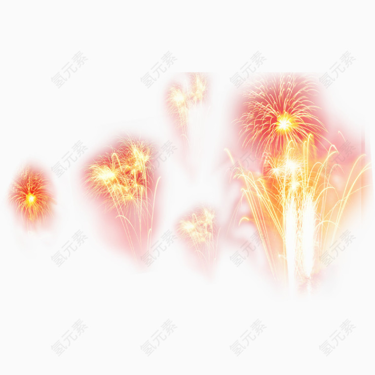 烟花升空效果透明图
