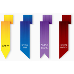 矢量手绘彩色标签