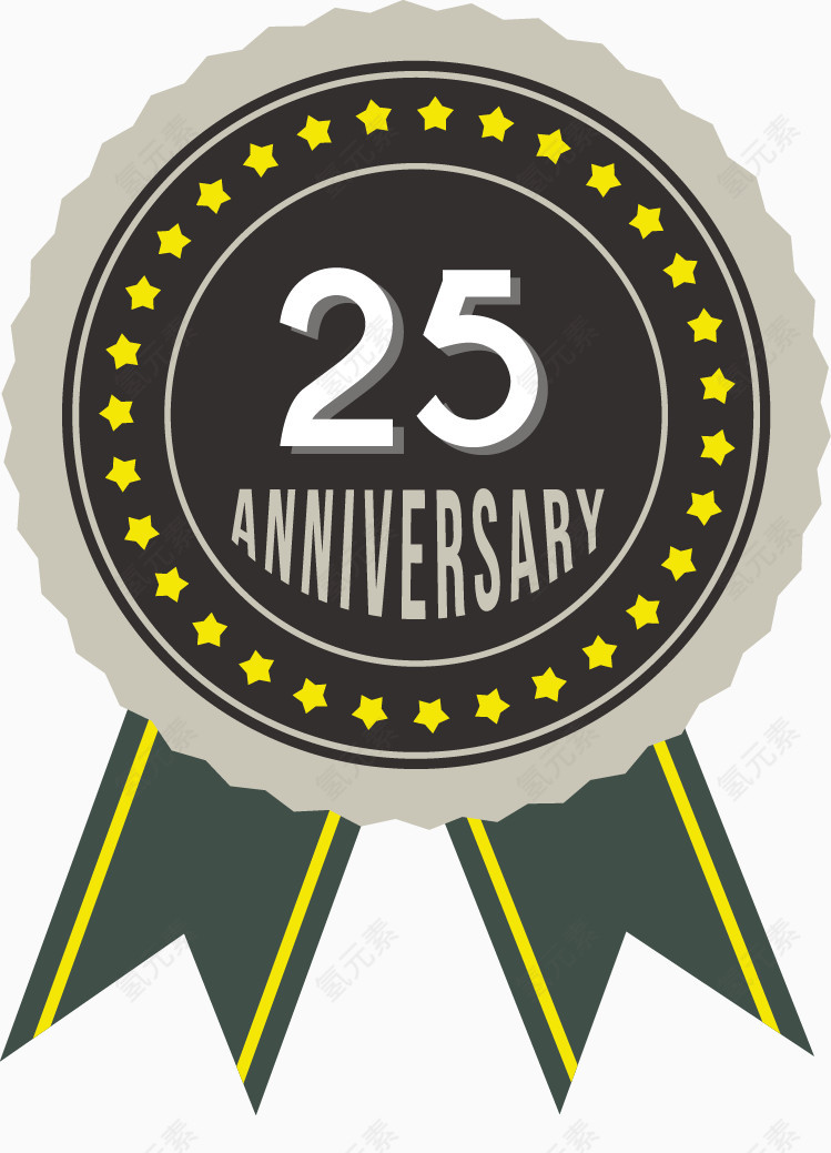 周年纪念标签矢量图