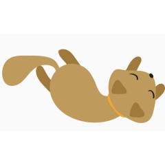 卡通躺着的小猫 