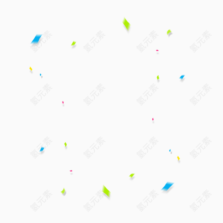 碎片礼花漂浮