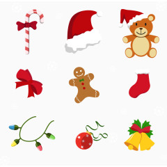 手绘卡通圣诞装饰图案