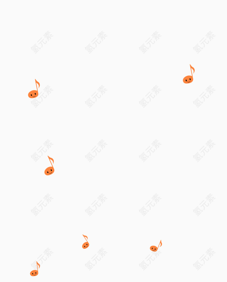 卡通音乐符号漂浮