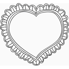 心形花边框